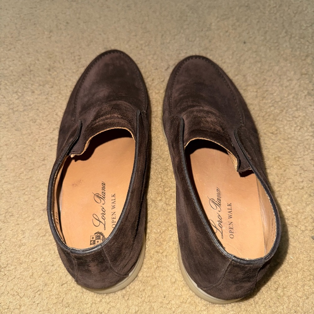 Loro Piana Dark Brown Men's Loafers